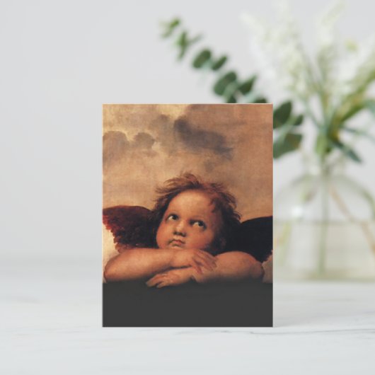 Carte Postale Raphael Cherubs Sistine Madonna 2 Anges (Debout devant)