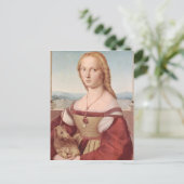 Carte Postale Raphael Dame et licorne Classique beaux-arts (Debout devant)