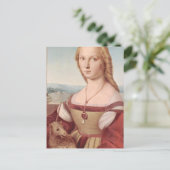 Carte Postale Raphael Dame et licorne Classique beaux-arts (Debout devant)