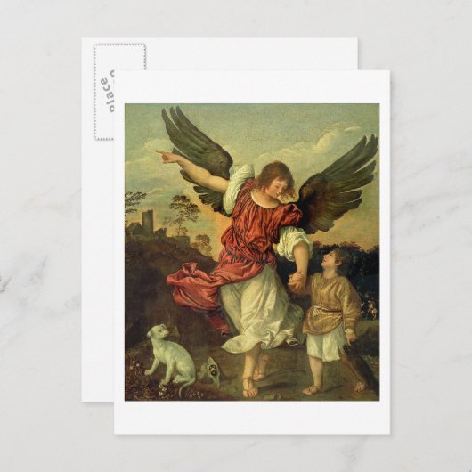 Carte Postale Raphael et Tobias, 1507-8 (huile sur panneau) (Devant / Derrière)