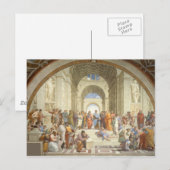 Carte Postale Raphael - L'École d'Athènes (Devant / Derrière)