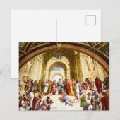 Carte Postale Raphael, L'École d'Athènes (1509) (Devant / Derrière)