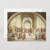 Carte Postale Raphaël - L'école d'Athènes 1511 (Devant / Derrière)