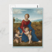 Carte Postale Raphael Madonna dans le pré (Devant / Derrière)
