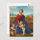 Carte Postale Raphael : Madonna dans le pré (Devant / Derrière)