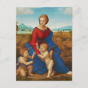 Carte Postale Raphael : Madonna dans le pré