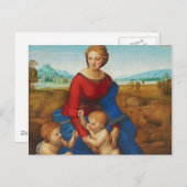 Carte Postale Raphael : Madonna dans le pré (Devant / Derrière)
