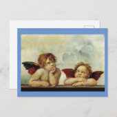 Carte Postale Raphael, Peinture Deux Anges, (Devant / Derrière)