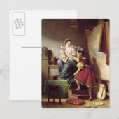 Carte Postale Raphael Régler la Pose de son Modèle (Devant / Derrière)