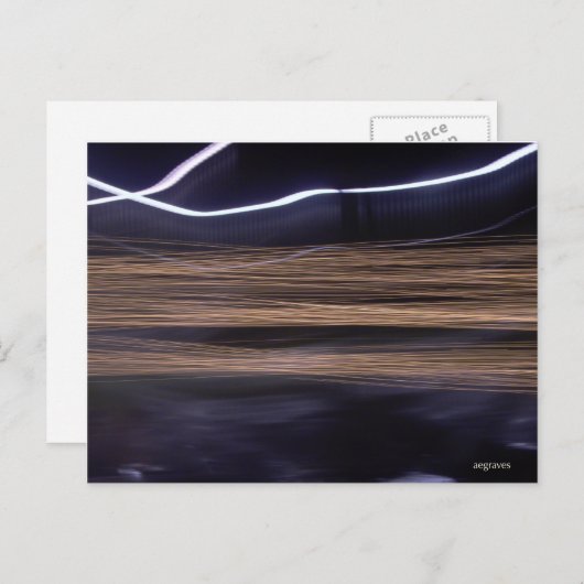 Carte Postale Rapide (rayures or et blanc) (Devant / Derrière)