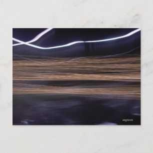 Carte Postale Rapide (rayures or et blanc)