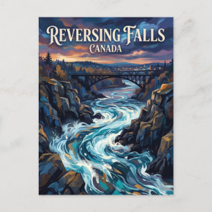 Carte Postale Rapides de Reversing Falls Canada