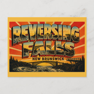 Carte Postale Rapides de Reversing Falls, Nouveau-Brunswick, mar
