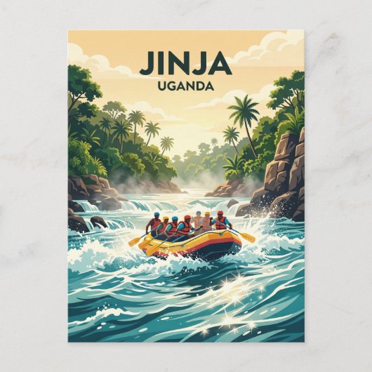 Carte Postale Rapides du Nil Blanc, Jinja Ouganda (Devant)