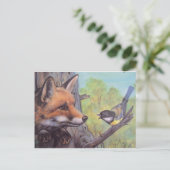 Carte Postale raposa e passaro (Debout devant)