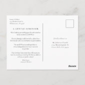 Carte Postale Rappel de date limite de réponse pour un mariage m (Dos)