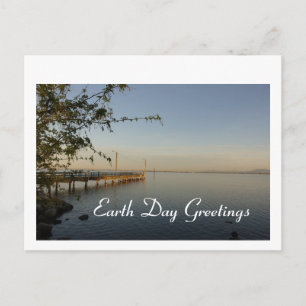 Carte Postale Rappel de la Journée de la Terre sur la plage et l