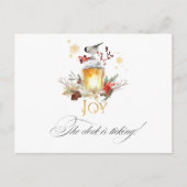 Carte Postale Rappel de l'événement de Noël aux pins et épicéas  (Devant)