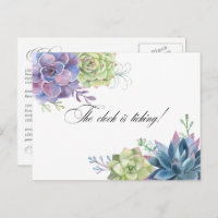 Rappel de Mariage de Plantes Succulentes Code QR R