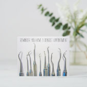 Carte Postale Rappel de nomination d'un dentiste vintage (Debout devant)