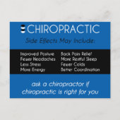 Carte Postale Rappel de réactivation CHIROPRATIQUE {Effets secon (Devant)