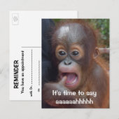 Carte Postale Rappel de rendez-vous amusant pour dentiste (Devant / Derrière)