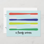 Carte postale Rappel de rendez-vous au bureau des  (Devant / Derrière)