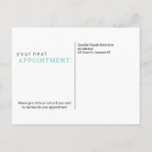 Carte postale Rappel de rendez-vous au bureau des  (Dos)