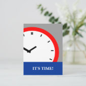 Carte Postale Rappel de rendez-vous de contact direct d'horloge (Debout devant)