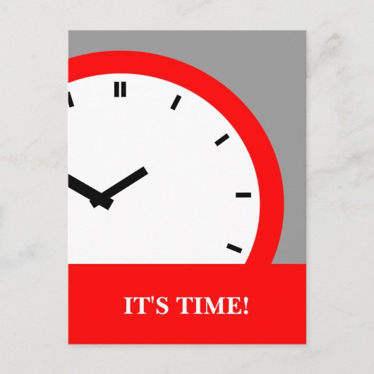 Carte Postale Rappel de rendez-vous de contact direct d'horloge (Devant)