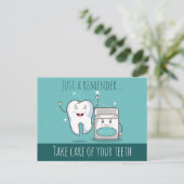 Carte postale Rappel de rendez-vous dentaire (Debout devant)