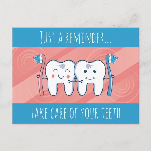 Carte postale Rappel de rendez-vous dentaire (Devant)