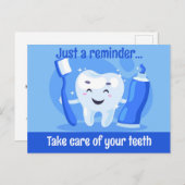 Carte postale Rappel de rendez-vous dentaire (Devant / Derrière)