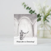 Carte Postale Rappel de rendez-vous pour la lave-dent (Debout devant)