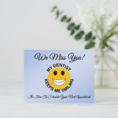 Carte Postale Rappel de rendez-vous pour la visite dentaire Cart (Debout devant)