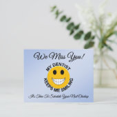 Carte Postale Rappel de rendez-vous pour la visite dentaire Cart (Debout devant)