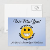 Carte Postale Rappel de rendez-vous pour la visite dentaire Cart (Devant / Derrière)