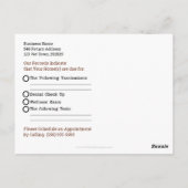 Carte Postale Rappel de rendez-vous pour le cheval pour le vétér (Dos)