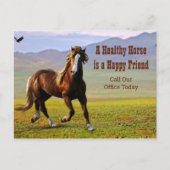 Carte Postale Rappel de rendez-vous pour le cheval pour le vétér (Devant)