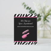 Carte Postale Rappel de rendez-vous pour le salon de coiffure ro (Debout devant)