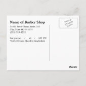 Carte Postale Rappel de rendez-vous pour les coiffeuses de rasag (Dos)