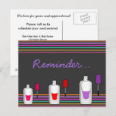 Carte Postale Rappel de rendez-vous pour un salon de grêle ou on (Devant / Derrière)