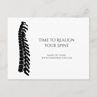 Carte Postale Rappel de rendez-vous simple pour chiropraticien d