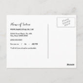 Carte Postale Rappel de rendez-vous tendance Black White Stripes (Dos)