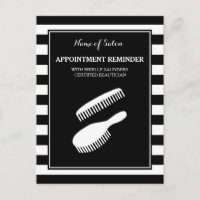 Rappel de rendez-vous tendance Black White Stripes