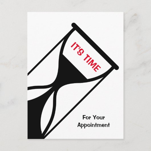 Carte Postale Rappel de rendez-vous Verre simple et générique (Devant)