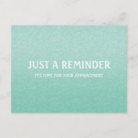 Rappel de rendez-vous vert menthe simple et chic