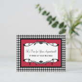 Carte Postale Rappel de Salon Red Houndstooth (Debout devant)