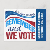 Carte Postale Rappel de vote le jour de l'élection Drapeau améri (Devant)