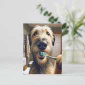 Carte Postale Rappel de Wolfhound irlandais de l'Office vétérina (Debout devant)